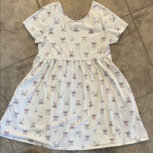 Old Navy Kids Dress with Pink and Gray Bow Pattern